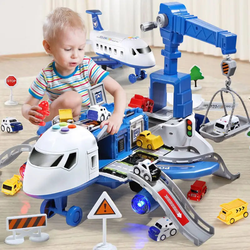 Educational Airport Playset  Interactive Vehicle Set with Accessories - Detailed view