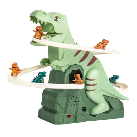 Interactive Dinosaur Track Set  LED Light Race Course With Climbing Cars - Product showcase