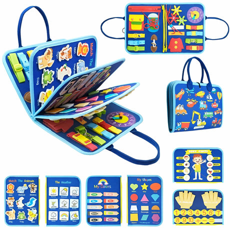 Educational Activity Book  Montessori Learning Toy with Fine Motor Skills Activities - Product showcase