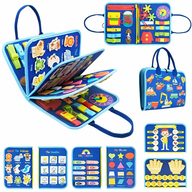 Educational Activity Book  Montessori Learning Toy with Fine Motor Skills Activities - Product showcase