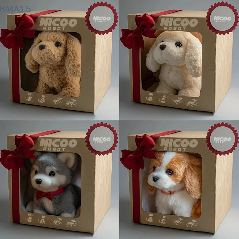 Interactive Plush Robot Dog  Lifelike AI Pet Companion - Product showcase