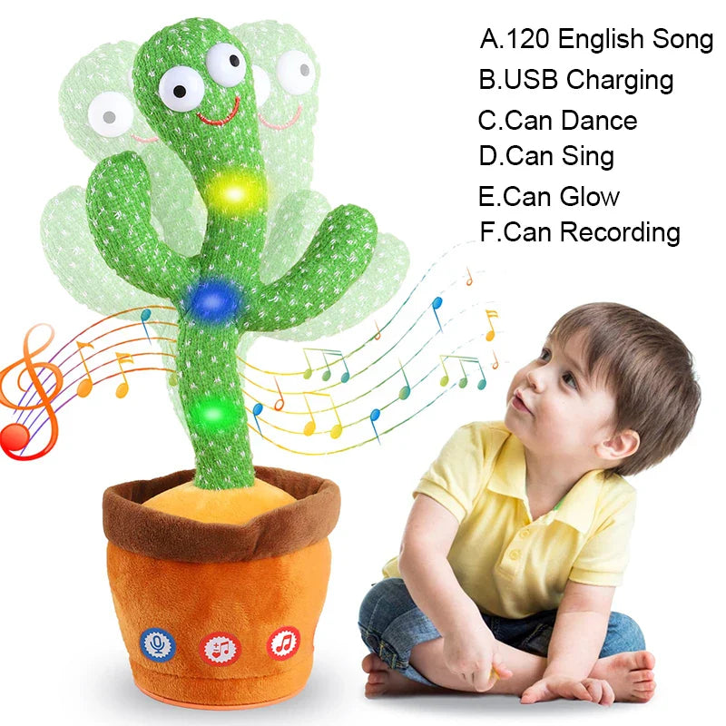 Dancing Cactus Night Light  Musical Interactive Kids Room Decor - Product detail 5