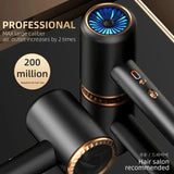 Professional Hair Dryer  2400W Ionic Technology Black Gold - Product detail 5
