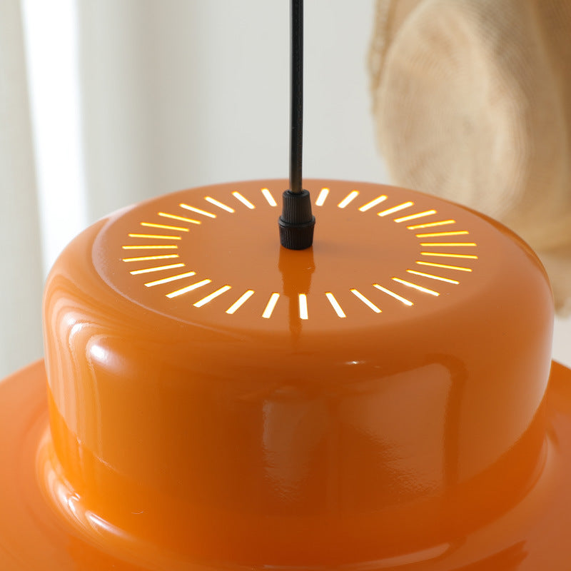 Retro Pendant Light  Orange Metal Bauhaus Design - Product detail 4