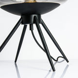 Modern Glass Table Lamp  Smokey Dome with Tripod Base - Product detail 13