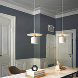 Modern Pendant Light  Black White Disc Shade Design - Product detail 4
