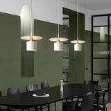 Modern Pendant Light  Black White Disc Shade Design - Product example