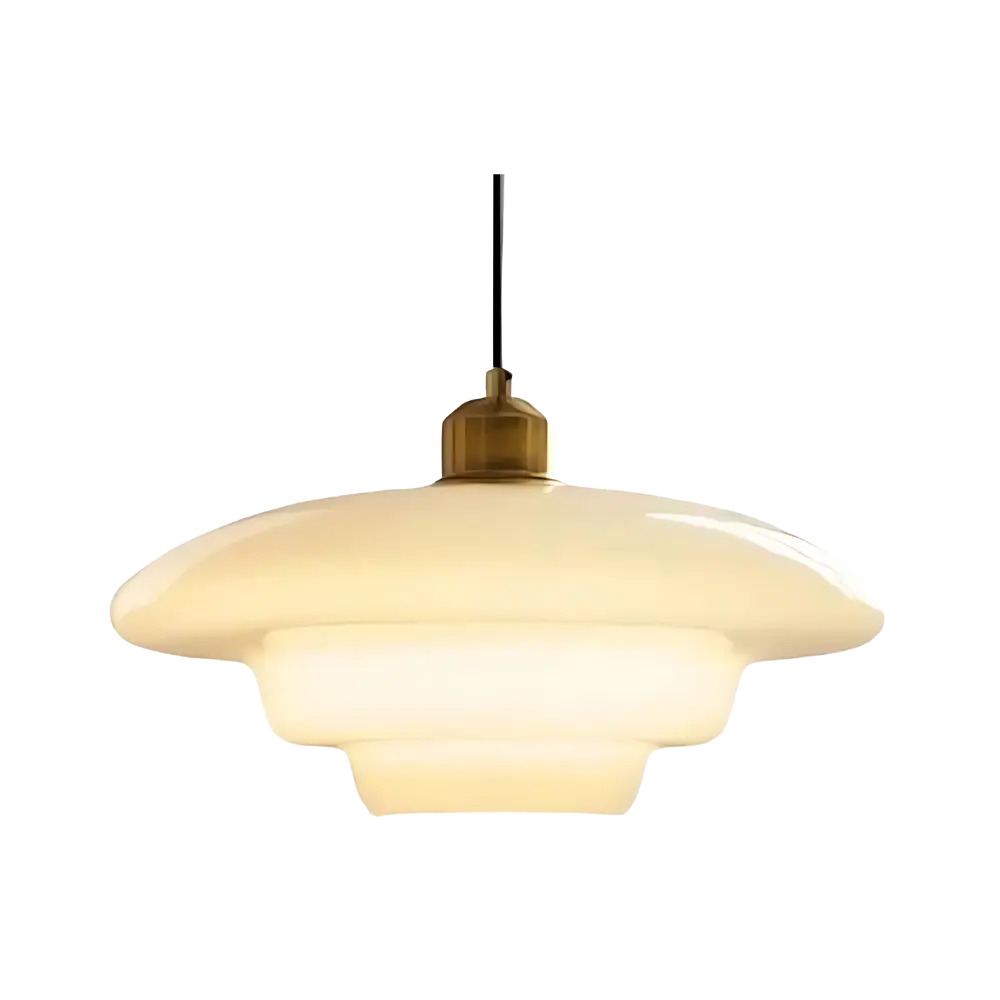 Art Deco Pendant Light  Layered Glass Shade Design - Product detail 16