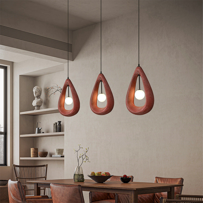 Modern Pendant Light  Teardrop Shape White Ceramic Design - Product detail 5
