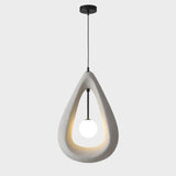 Modern Pendant Light  Teardrop Shape White Ceramic Design - Product detail 8