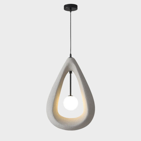 Modern Pendant Light  Teardrop Shape White Ceramic Design - Product detail 8