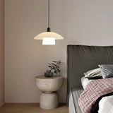 Modern Pendant Light  White Glass Dome Shade - Product detail 5
