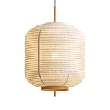 Japanese Rice Paper Pendant Light  Traditional Bamboo Lantern Design - Product showcase