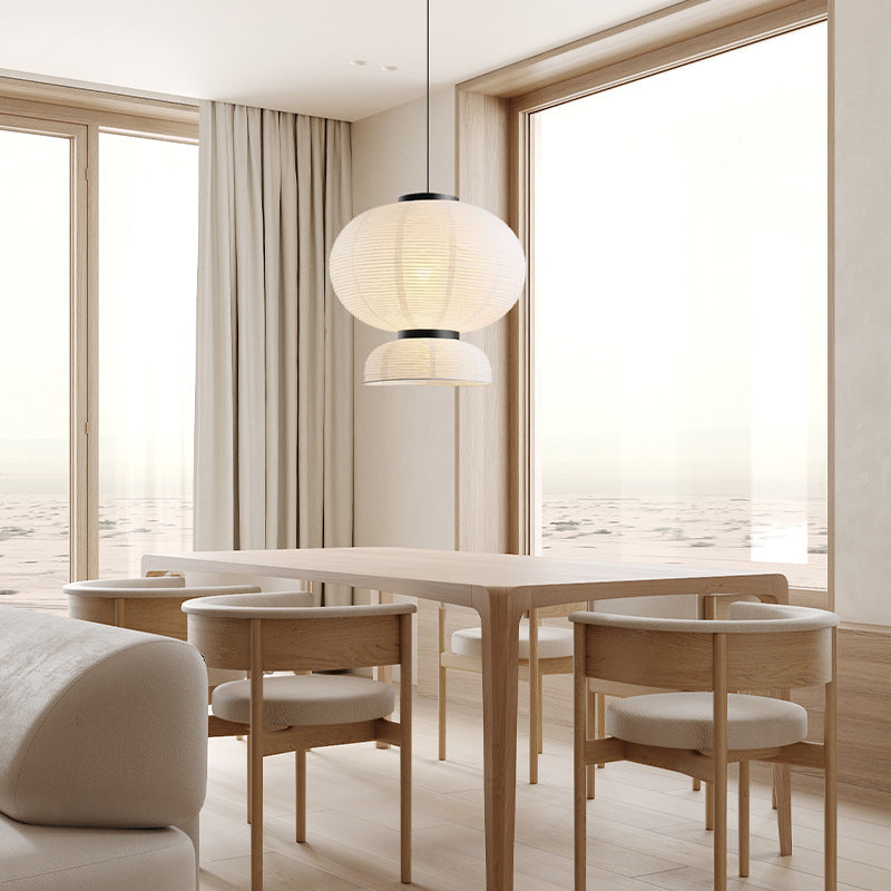 Japanese Pendant Light  Wabi Sabi Paper Lantern Design - Product detail 6