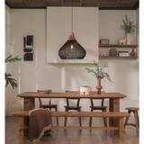 Japanese Pendant Light  Bamboo Mesh Woven Design - Product detail 4