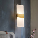 Modern LED Wall Sconce  Brushed Gold Metal Accent - Product example