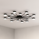 Modern Sunburst Ceiling Light  LED Brass Starburst Design - Product detail 4