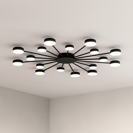 Modern Sunburst Ceiling Light  LED Brass Starburst Design - Product detail 4