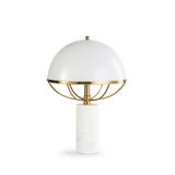 Modern Table Lamp  White Dome Shade with Marble Base - Product detail 15