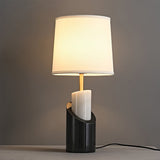 Modern Wall Sconce  Marble Base with Brass Accents - Detailed view