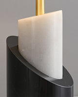 Modern Wall Sconce  Marble Base with Brass Accents - Product detail 8