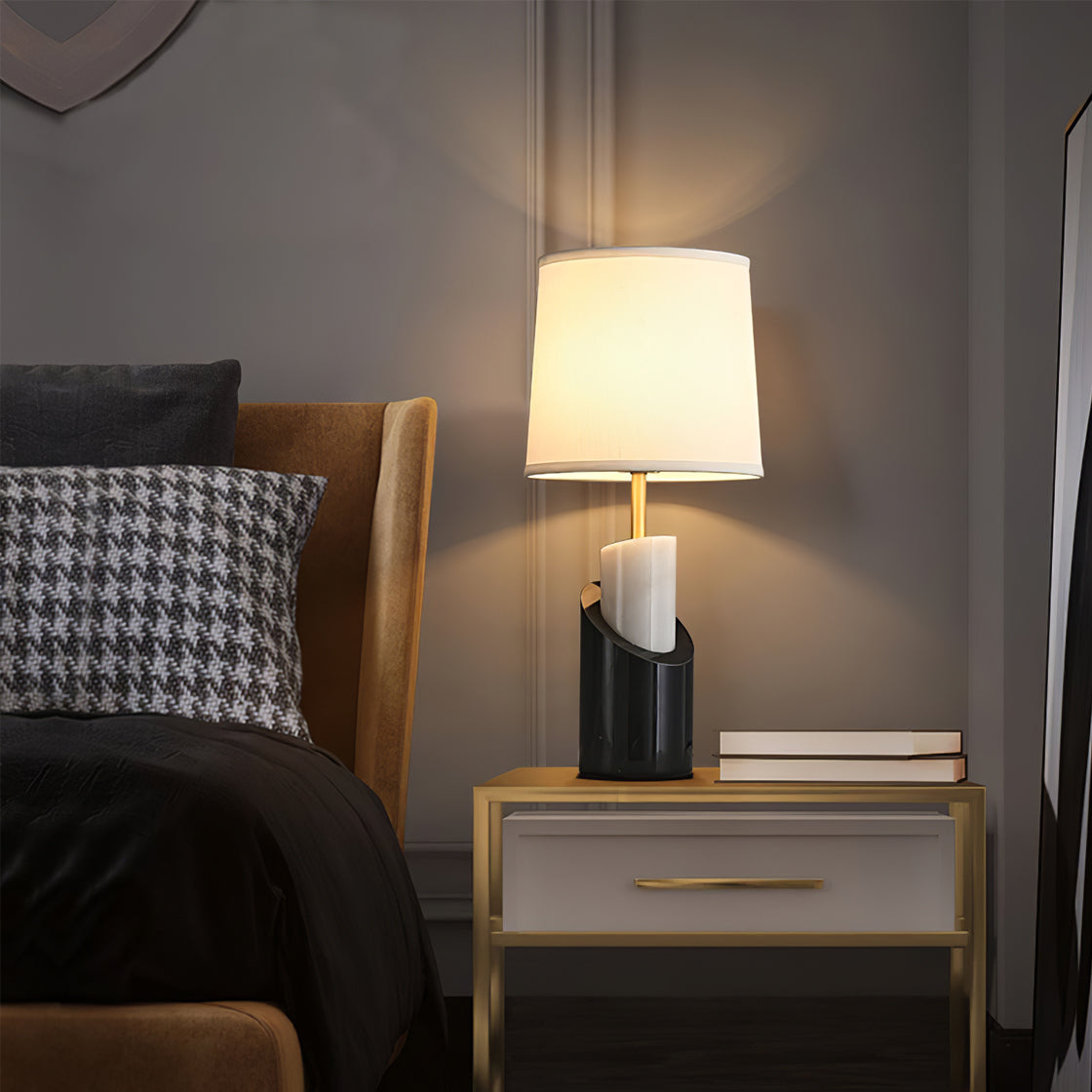 Modern Wall Sconce  Marble Base with Brass Accents - Product example