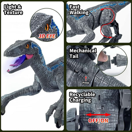 Remote Control T-Rex Dinosaur  Interactive Walking Toy with Lights and Sounds - Product detail 6
