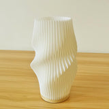 French Cream Table Lamp  Pleated Wave Design - Product detail 5