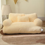Plush Pet Sofa Bed  Premium Fleece Cat  Dog Lounger - Product example