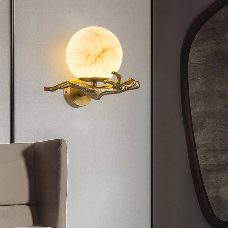 Modern Marble Wall Light  Brass Branch Design - Product detail 6
