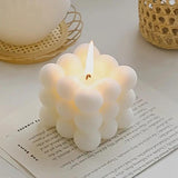 Bubble Cube Candle  Modern Beeswax Design - Product example