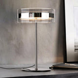 Modern Table Lamp  Clear Acrylic Cylinder Design - Detailed view