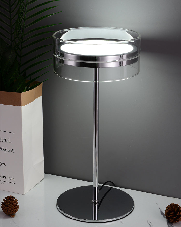 Modern Table Lamp  Clear Acrylic Cylinder Design - Product detail 4