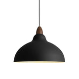 Scandinavian Pendant Light  Wood Accent Dome Shade - Product detail 7