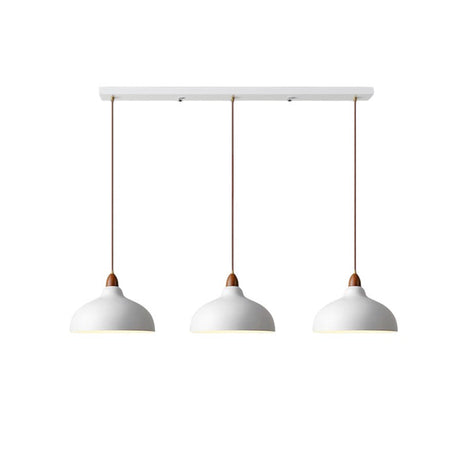 Scandinavian Pendant Light  Wood Accent Dome Shade - Product detail 8