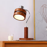 Modern Table Lamp  Chrome Wood Design - Product example