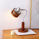 Modern Table Lamp  Chrome Wood Design - Product detail 9