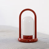 Portable LED Table Lamp  Modern Metal Frame Glass Shade - Product detail 7