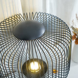 Modern Table Lamp  Black Marble Base with Wire Cage Shade - Product detail 8