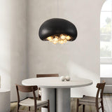 Modern Bubble Ceiling Light  Matte Black Dome With Glass Spheres - Product showcase