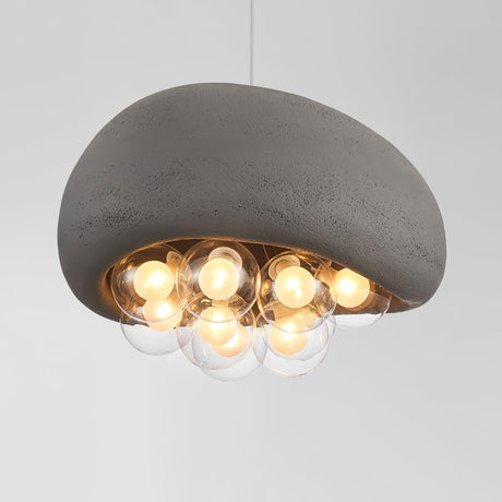 Modern Bubble Ceiling Light  Matte Black Dome With Glass Spheres - Product detail 26