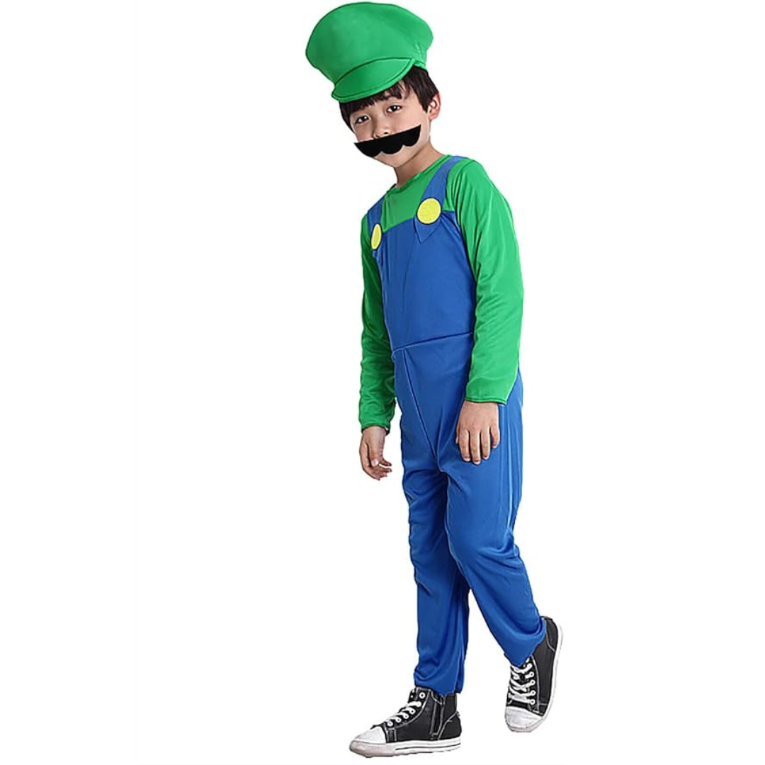 Kids Halloween Costume  Classic Video Game Overalls With Accessories - Product example