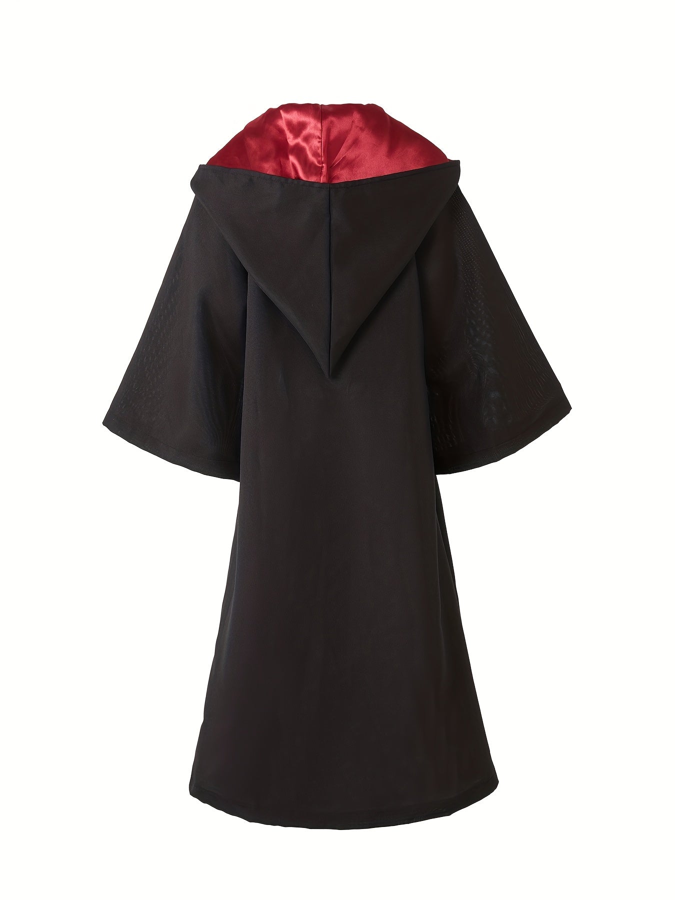 Kids Wizard Costume Set  Black Robe With Red Hood Lining - Product example