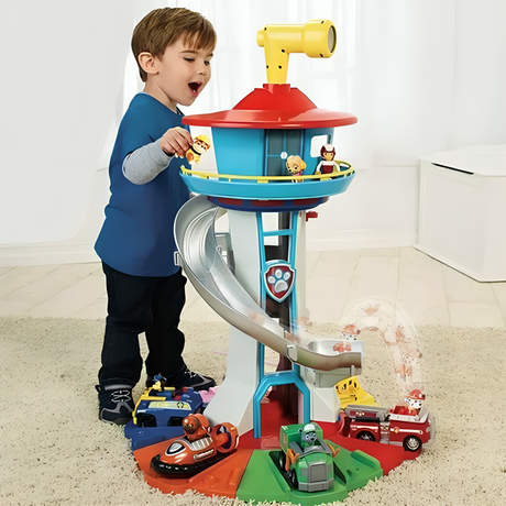 Interactive Play Tower  Educational Activity Set With Slide And Figures - Product showcase
