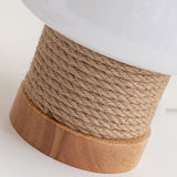 Modern Table Lamp  Glass Shade with Hemp Cord Base - Product detail 8