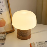 Modern Table Lamp  Glass Shade with Hemp Cord Base - Product detail 9