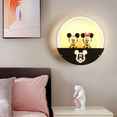 Kids Wall Light  Round Nordic LED Lamp With Decorative Display - Product showcase