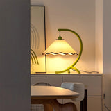 Retro Table Lamp  Curved Frame With Scalloped Shade - Product detail 6