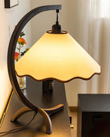 Retro Table Lamp  Curved Frame With Scalloped Shade - Product detail 5