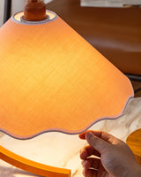 Retro Table Lamp  Curved Frame With Scalloped Shade - Product detail 8